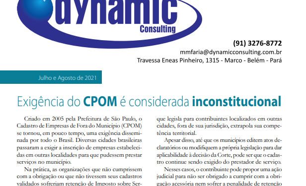 Revista Dynamic – Exigência do CPOM é considerada inconstitucional